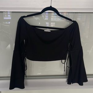 Privacy Please long open sleeve crop top from Revolve